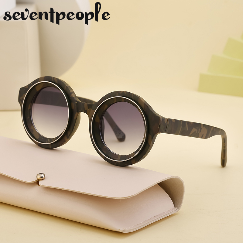 Lunettes de soleil rondes punk pour hommes 2026 – Design de marque de luxe, style steampunk, pour l'été, nouvelle mode, petites montures, lunettes de protection