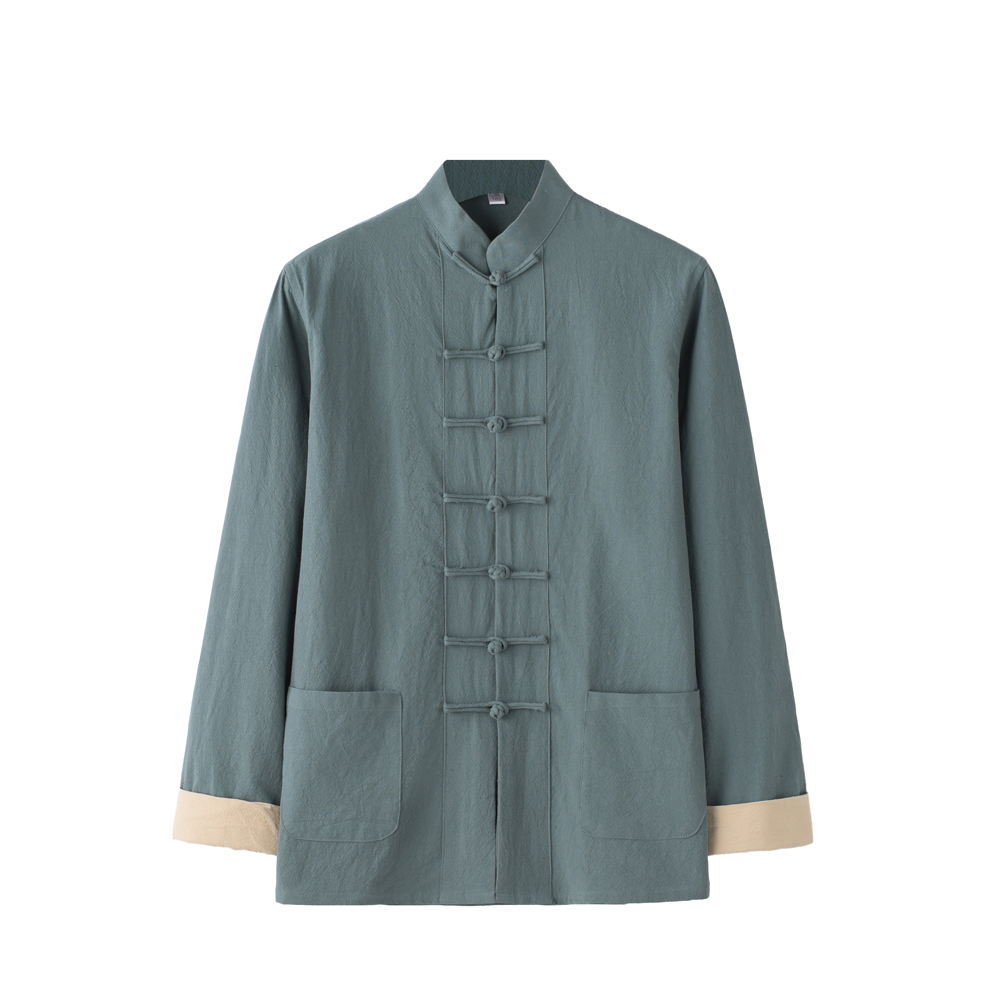 Chemise Kung Fu pour homme en coton, confortable, ample, à manches longues, boutonnée, avec poches, vêtements traditionnels chinois d'arts martiaux, costume Tang, vêtements de Tai Chi