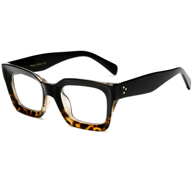 Lunettes carrées noires nouvelles femmes hommes rétro clair lentille lunettes ultralégères acétate optique transparente lunettes montures lunettes