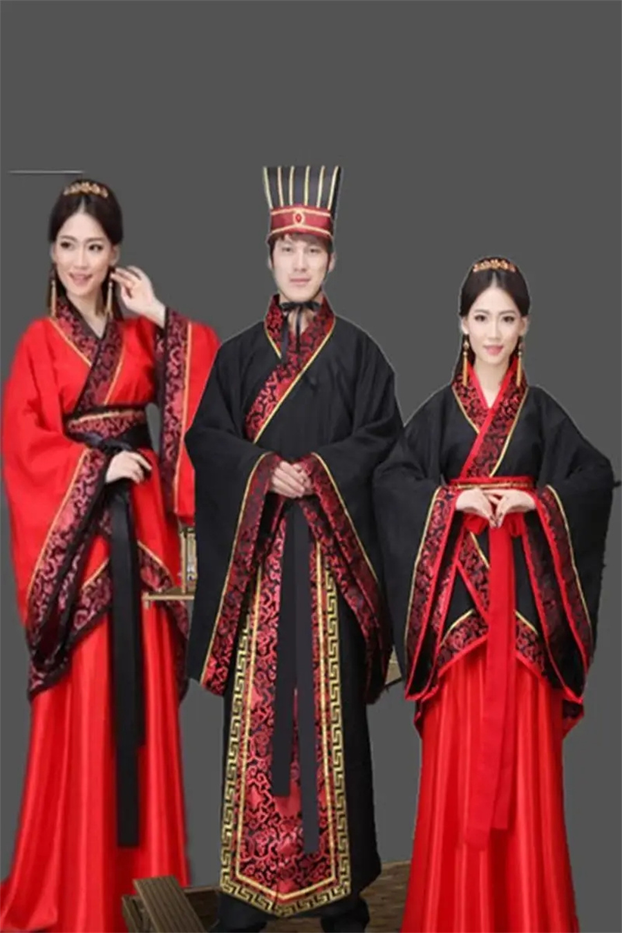 Robe traditionnelle chinoise Hanfu, ensemble de vêtements de Festival ancien pour femmes et hommes, robe de spectacle de danse folklorique à manches longues