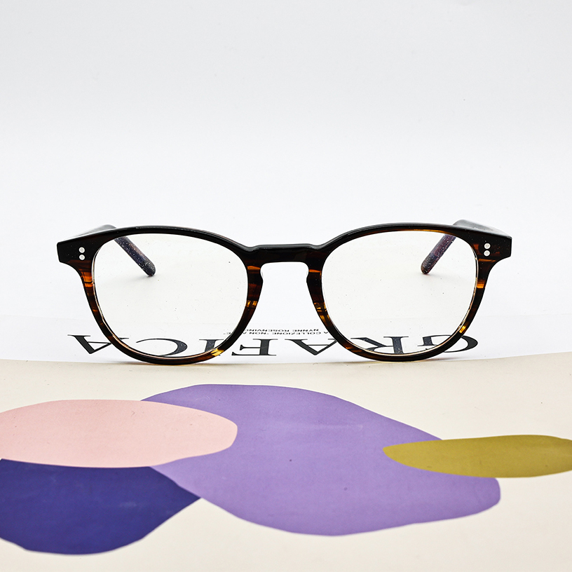 Montures de lunettes ovales classiques rétro en acétate OV5219 pour hommes, montures de lunettes tendance populaires pour femmes, montures de lunettes de marque originale