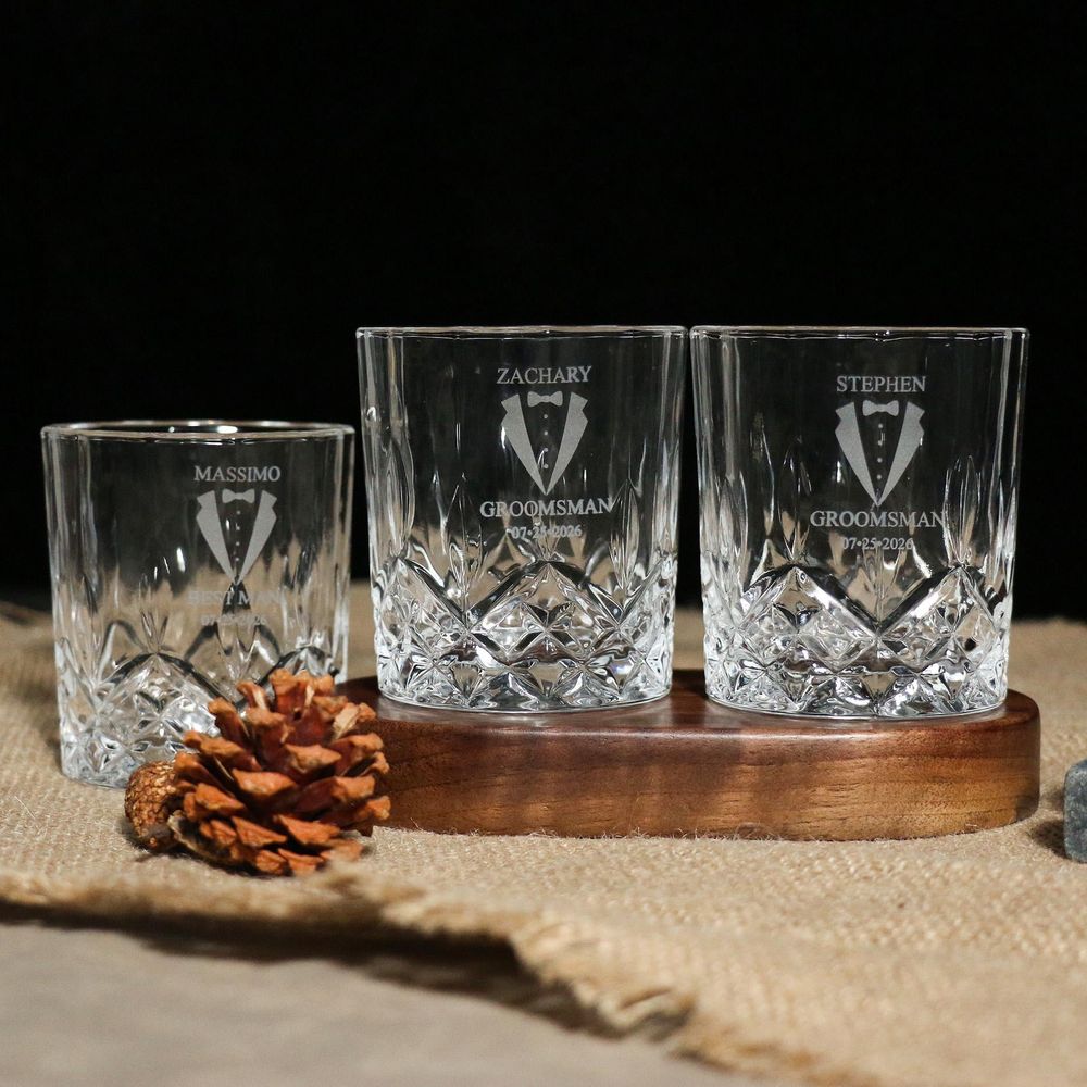 Verre à whisky personnalisé pour garçons d'honneur, 11oz/300ml, cadeau pour meilleur homme, verres à Shot de mariage, lunettes de Bar, cadeau de fête des pères, idéal pour lui
