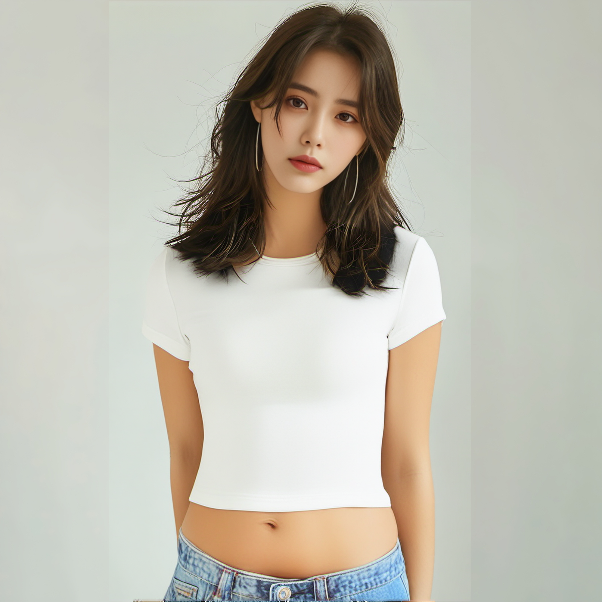 Lot de 4 T-shirts ajustés à manches courtes de couleur unie pour femme – Style décontracté et minimaliste pour l'été – Col rond