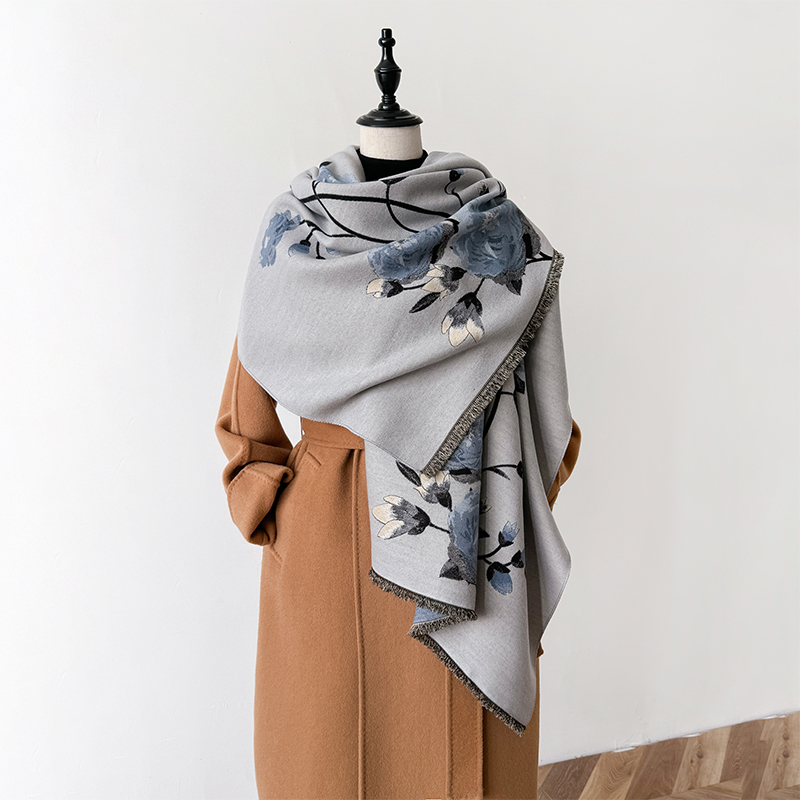 Nouveau Foulard en cachemire de luxe hiver femmes Pashmina châles couverture chaude enveloppes femme Foulard Bandana marque foulards épais Hijab