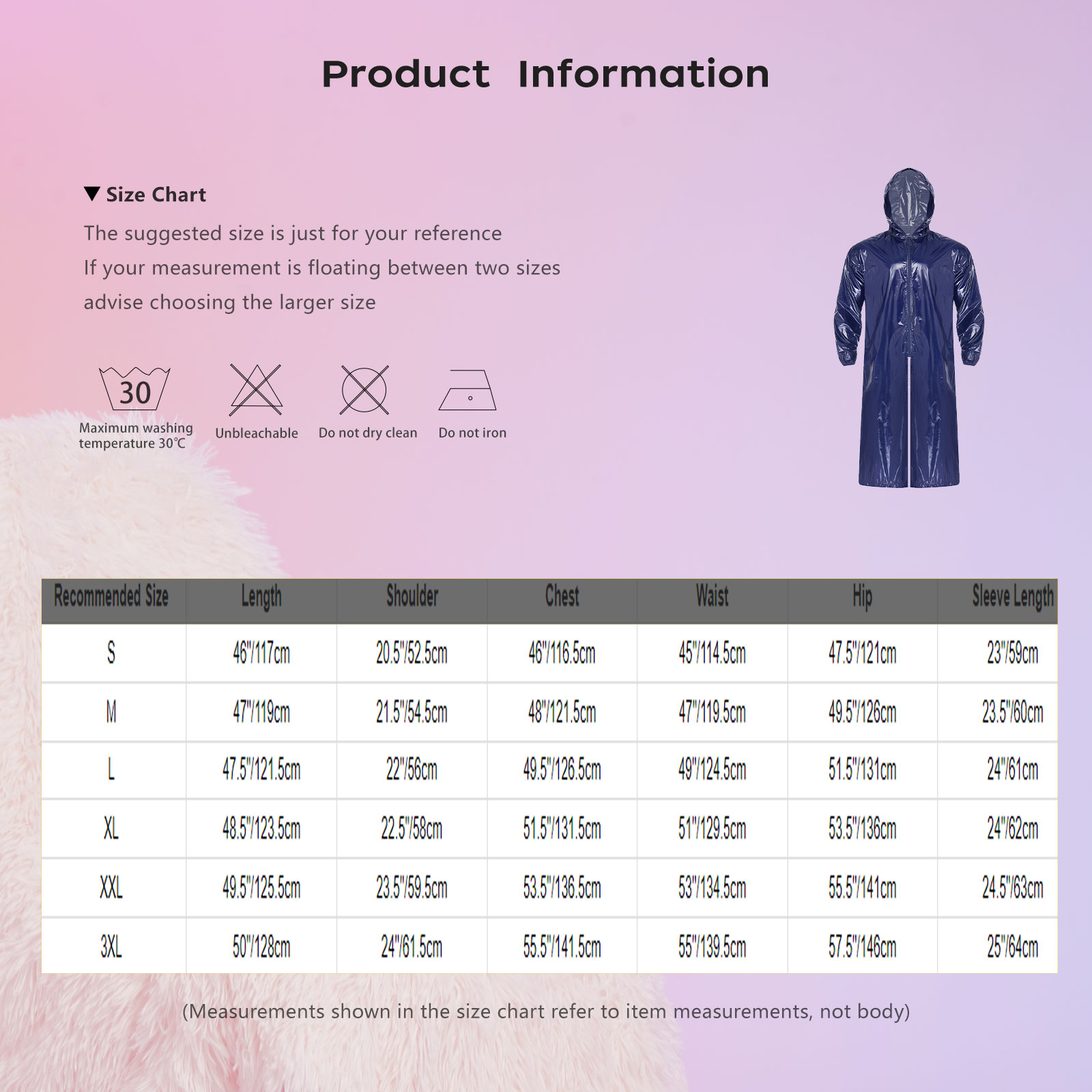 Veste longue imperméable à capuche pour homme, manches longues, fermeture éclair sur le devant, imperméable léger, vêtements de travail, poncho, manteau pour la randonnée, les jours de pluie, le travail