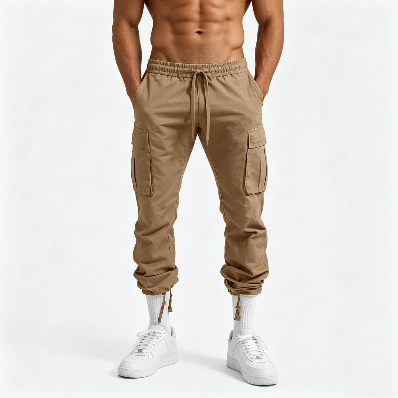 Pantalon cargo américain pour hommes, pantalon de travail décontracté, multi-poches, coupe droite, léger, mode streetwear, printemps-automne