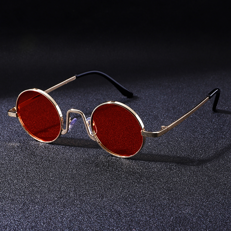 Lunettes rondes rétro Steampunk, lentille PC avec plusieurs Options de couleurs, pour hommes et femmes, accessoires Photo