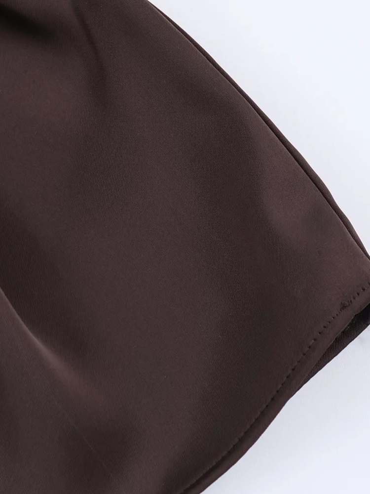 Chemisier en satin pour femme avec ceinture à nouer, col en V, manches longues, printemps-été, chemises simples pour femme, chemises et blouses élégantes pour femme