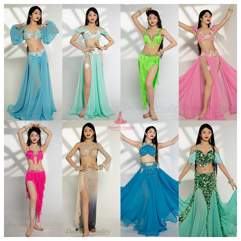 Vente de liquidation: Costume de spectacle de danse du ventre pour femmes, vêtements de compétition de luxe haut de gamme, vêtements de danse orientale, taux spéciaux