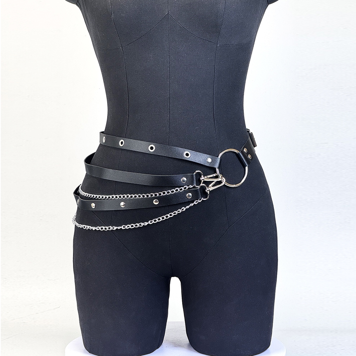Ceinture en cuir ajustable pour femme, harnais de taille sexy et tendance avec chaîne, accessoire gothique, bijoux de festival pour filles, cadeau