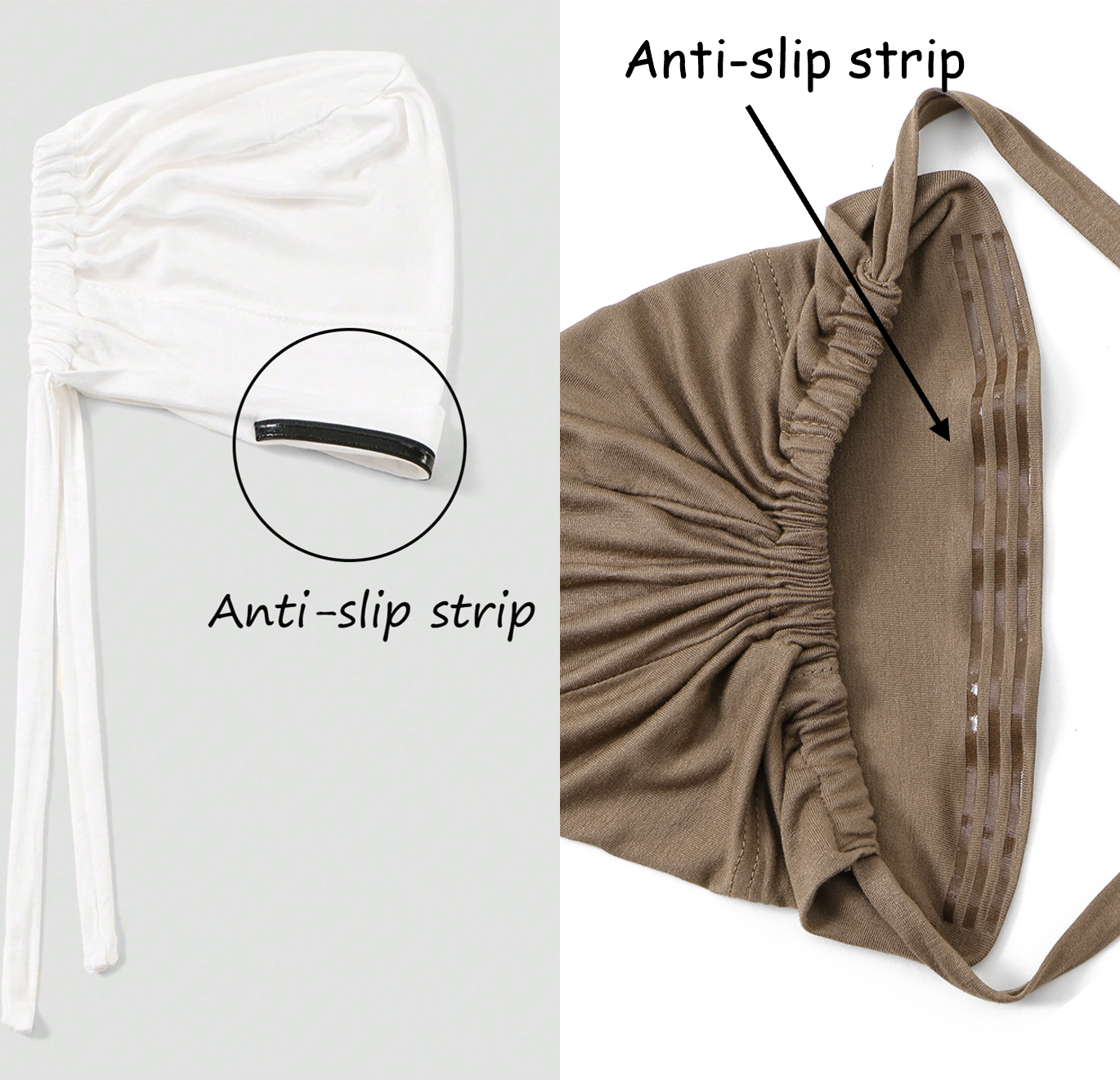 Nouvelles Bonnets Hijab Antidérapants pour Femmes Musulmanes, Sous-bonnet Couleur Unie avec Bande Élastique, Bonnet Réglable, Chapeau Intérieur, Bandana, Turban