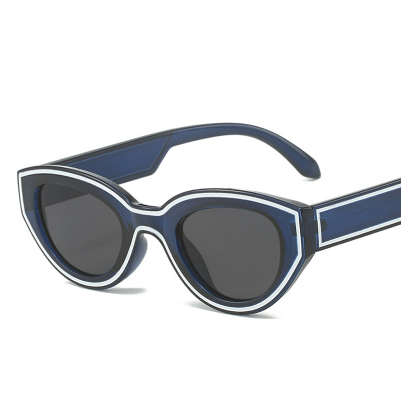 ChimDesign-Lunettes de soleil œil de chat pour hommes et femmes, lunettes de soleil décorées hip-hop, lunettes de fête, design de marque populaire, nouvelle mode