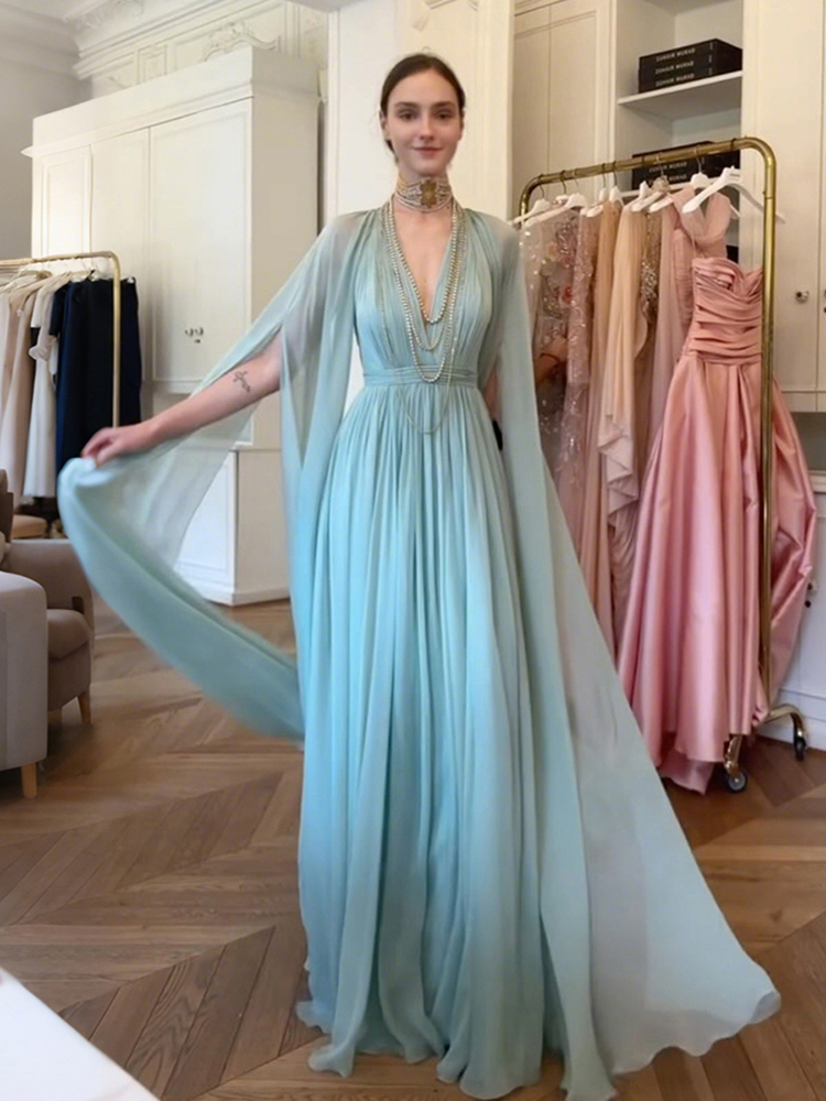 Kliou froncé élégante robe robe femme v-cou maille ruban décoration taille haute robe anniversaire banquet partie mode longue moulante