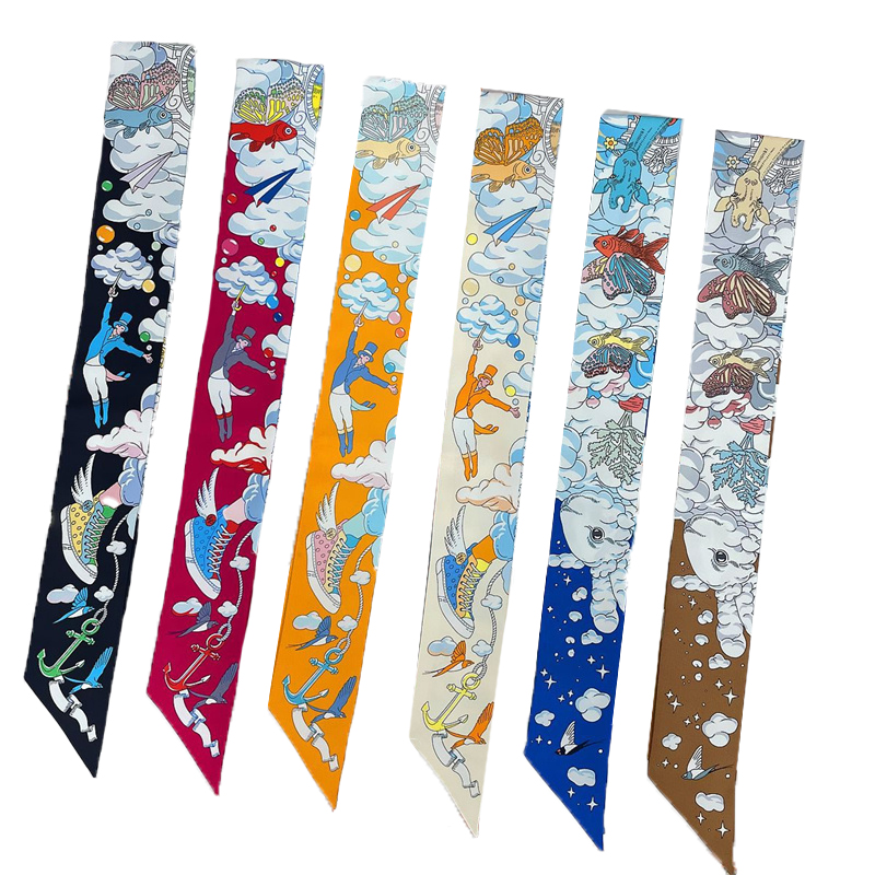 Marque Design sergé 100% Foulard en soie de mûrier pour les femmes de luxe mode écharpe dame Foulard sac maigre foulards offre spéciale Foulard