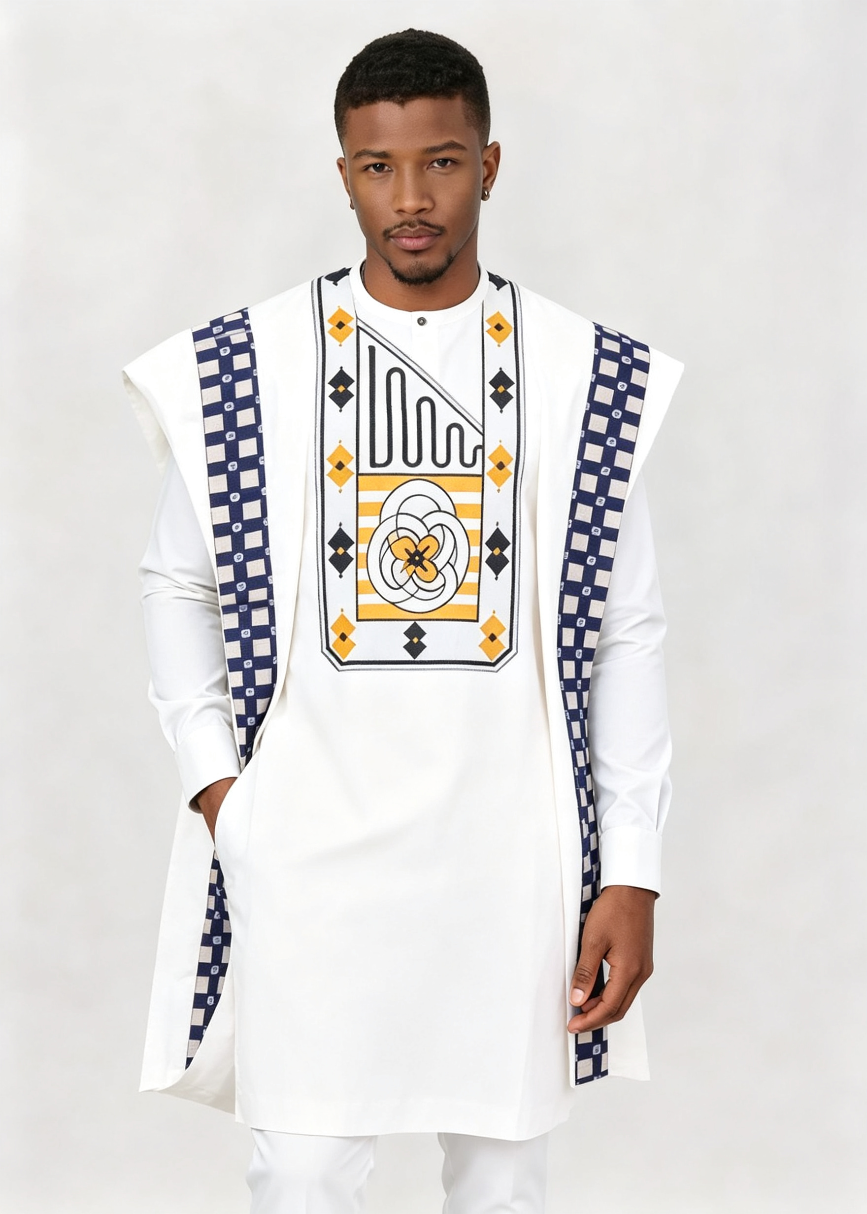 Vêtements africains pour hommes, chemises Dashiki, pantalons Ankara, ensemble 3 pièces, tenues de soirée de mariage, costume, vêtements traditionnels
