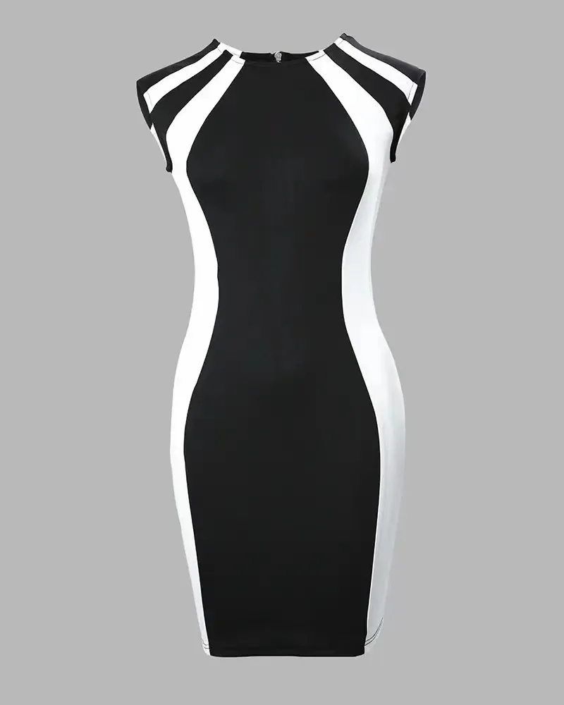 Robe moulante pour femmes, Sexy, sans manches, soirée, Club, Patchwork, Mini maille, décontractée, ample, élégante, ligne A, longue, Y2k, été