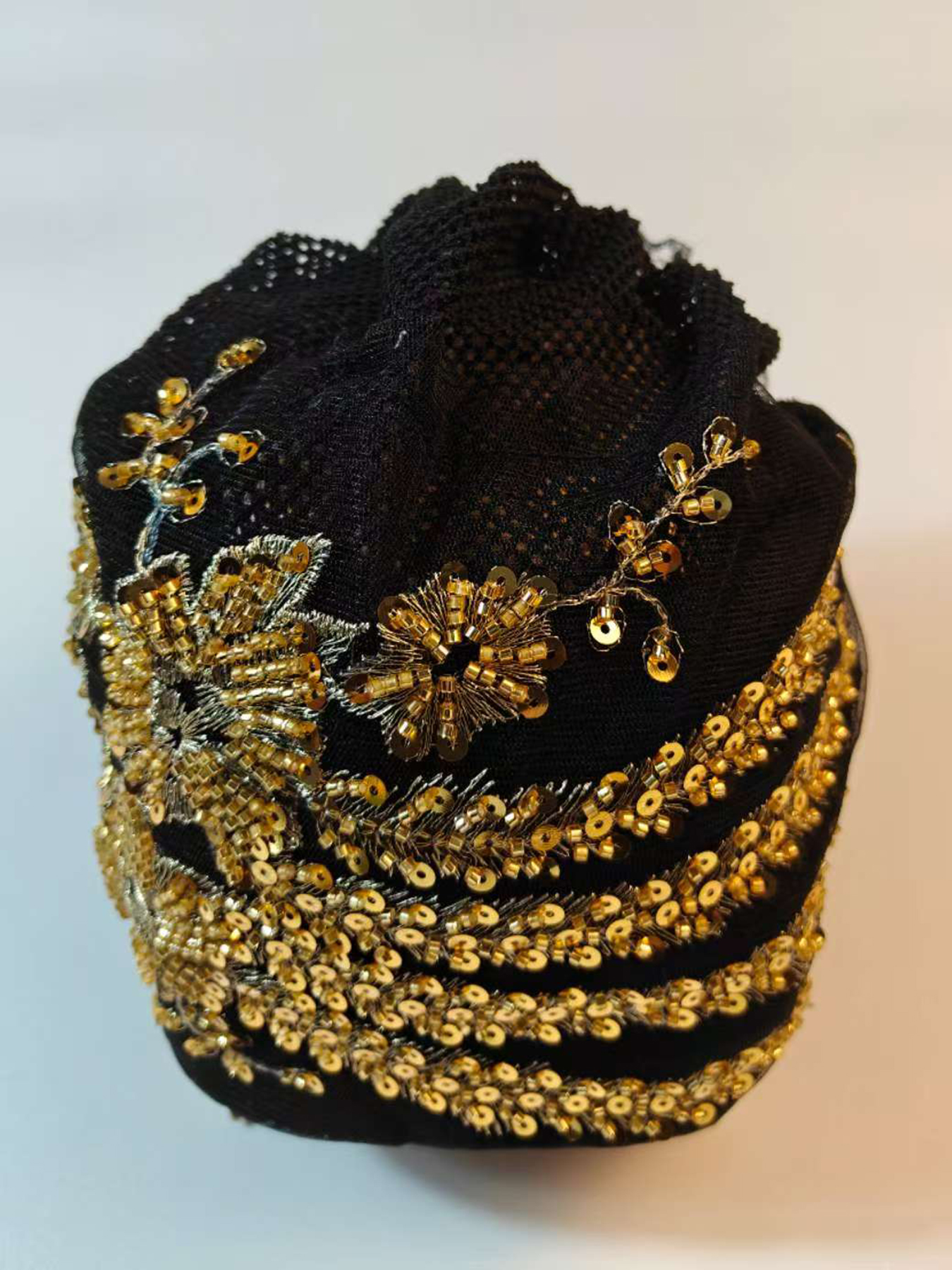 Africain femme enveloppement tête Bonnet musulman Turban chapeau dame tête enveloppes paillettes Luminescence perles plissé Turban casquette pour les femmes