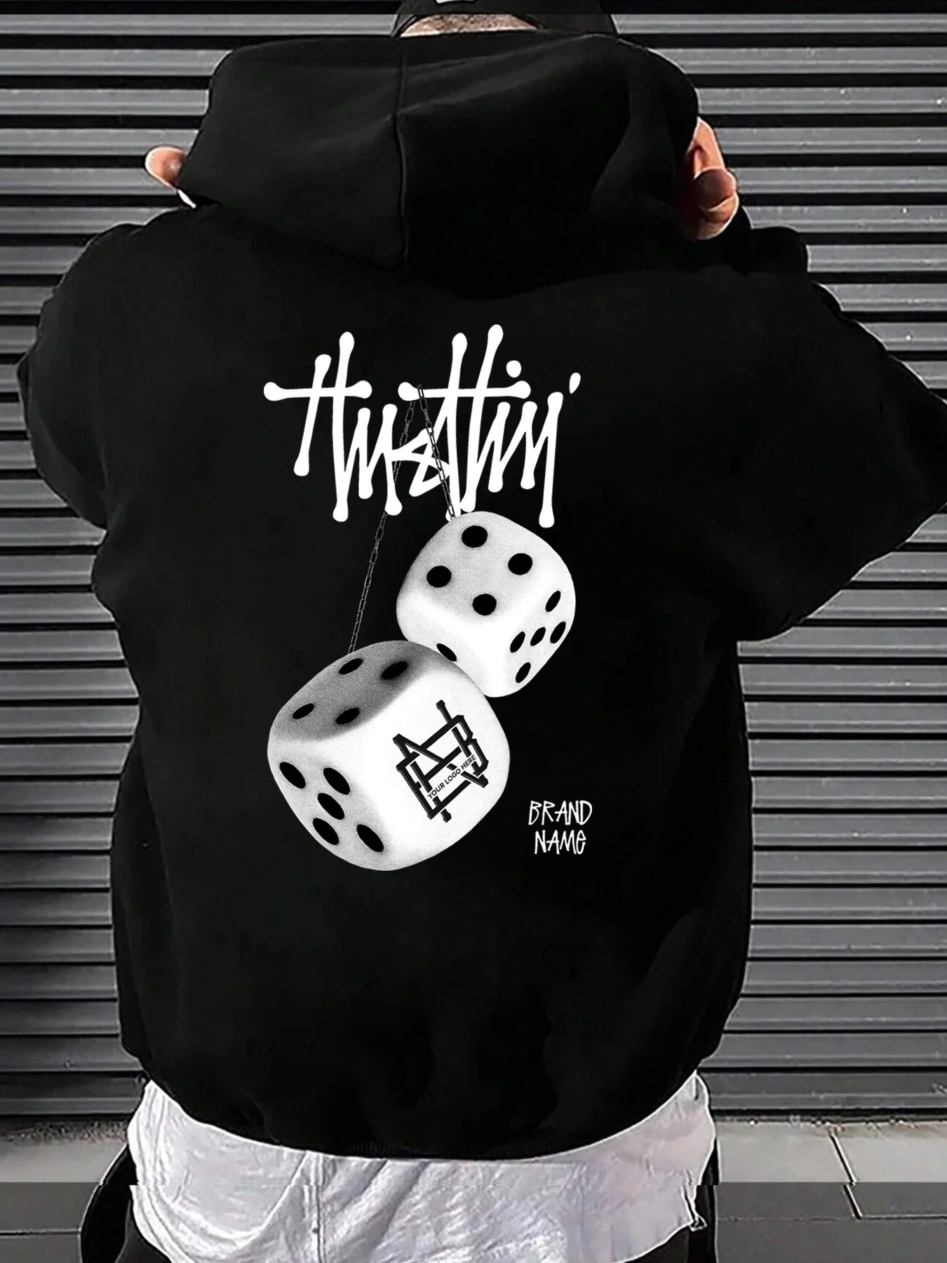 Sweat-shirt à capuche pour homme et femme - Nouveau motif géométrique tendance, coupe ample et chaude, veste de sport hiver-printemps