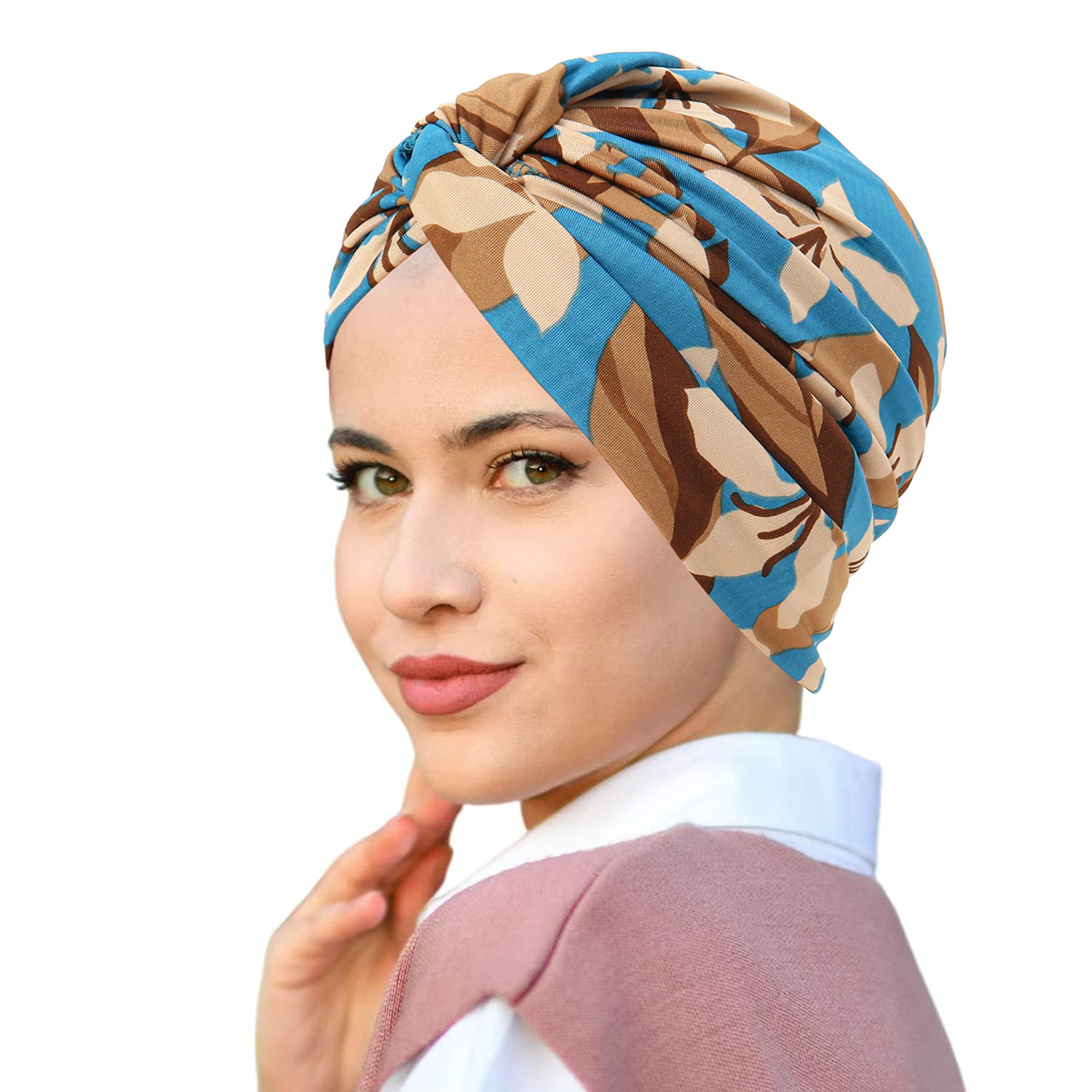 Nouveau doux élastique coloré musulman intérieur Hijabs femmes islamique musulman Hijab instantané Turban casquette pour dames rayure bohême imprimer