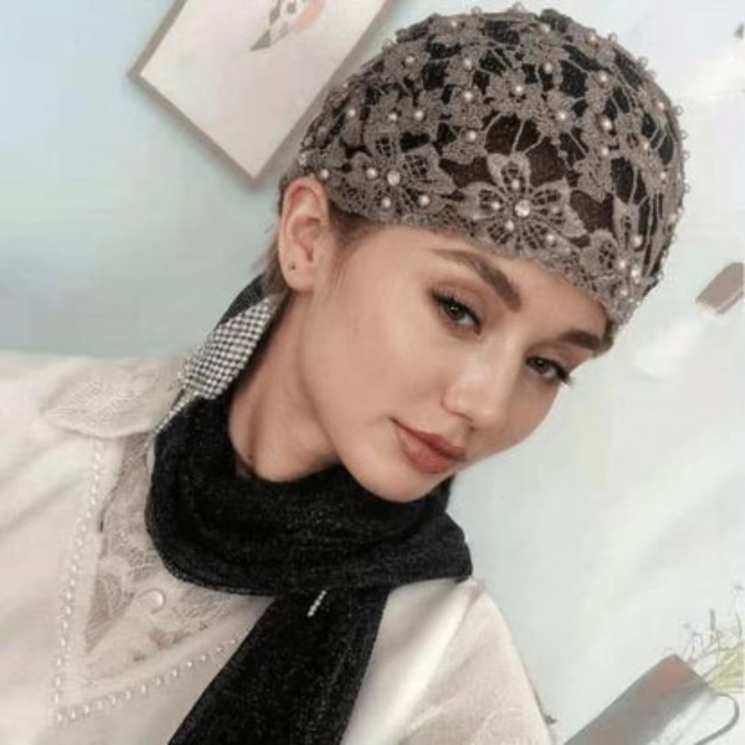Chapeaux à perles islamiques pour femme, Hijab musulman, Bandeau, Foulard instantané, Hijab, Turban islamique, Bandana élégant
