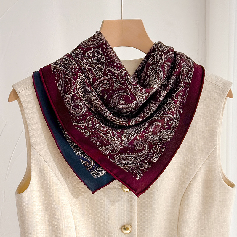 70% laine 30% foulard en soie pour femmes châles enveloppes Foulard foulards Pashmina femme Hijab Bandana Bufanda nouveau Foulard