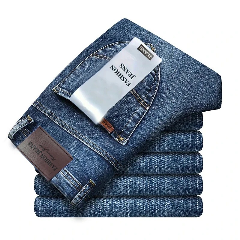 Pantalon en jean délavé de marque haut de gamme 2026, jean pour homme de haute qualité, décontracté, taille haute, pantalon en denim pour toutes les saisons