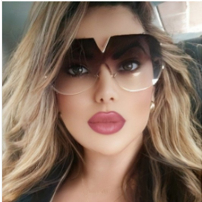 Lunettes de soleil UV400 à grand cadre pour hommes et femmes, lunettes de soleil d'extérieur incurvées en métal, lunettes de protection solaire pour adultes, mode de luxe vintage
