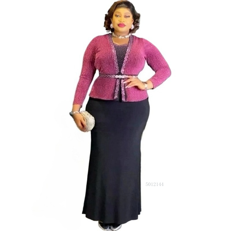 Robes africaines turques pour femmes Dashiki cristal Ankara vêtements élégant à manches longues robe Maxi fête bal anniversaire robe de soirée