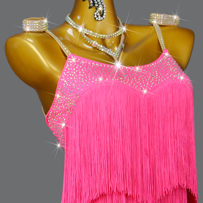 Robe de danse latine, jupes à franges, robes de soirée pour adultes, costumes de compétition sportive professionnelle, tenue de spectacle pour filles.