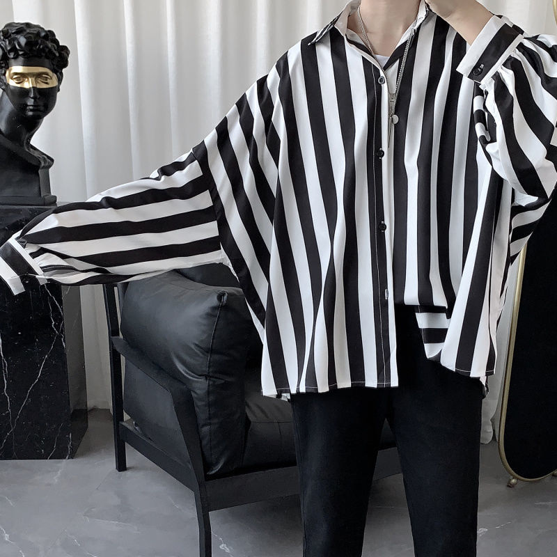 Chemise rayée à manches longues pour hommes, vêtements légers, coupe ample, Style coréen, décontracté, tendance, nouvelle collection