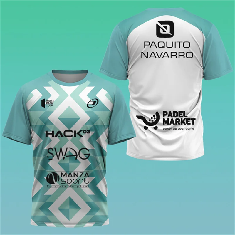 T-shirt de sport pour homme, style mode, pour le tennis, le badminton et le tennis de table, vêtements d'entraînement d'extérieur, hauts amples à manches courtes pour l'été