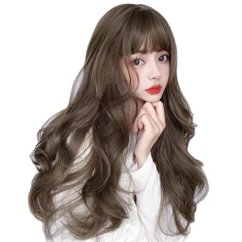 Perruque longue brune pour femme, en cheveux synthétiques résistants à la chaleur, pour usage quotidien, festivals, fêtes et spectacles sur scène