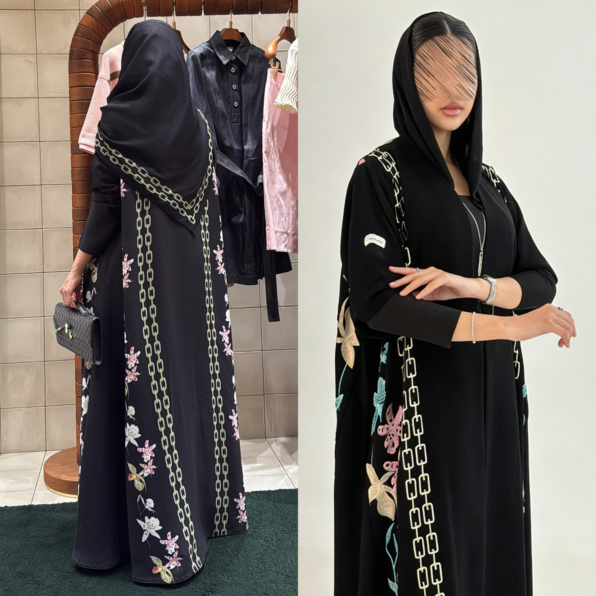 Ensemble 2 pièces Abaya Eid pour femmes, robes imprimées Hijab, Jalabiya musulmane, Vestidos islamiques, Robe Cardigan, Ramadan, Maroc, Dubaï, Abayas, Kaftan