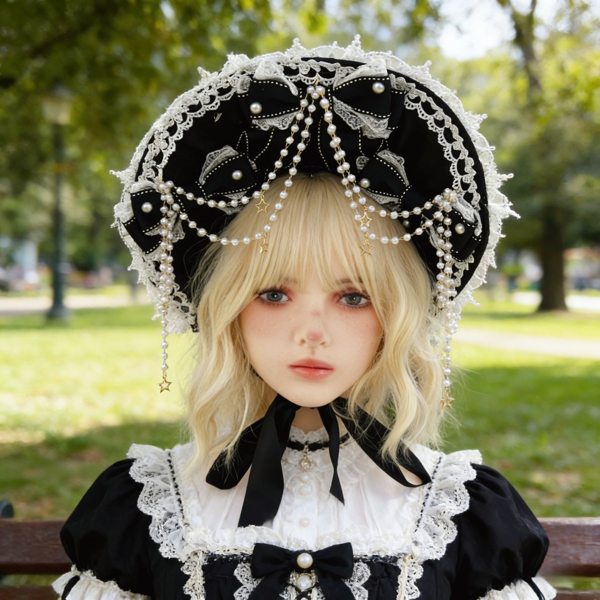 Bonnet victorien pour femme, bonnet rouge, bandeau classique pour fête du thé, fête d'Halloween