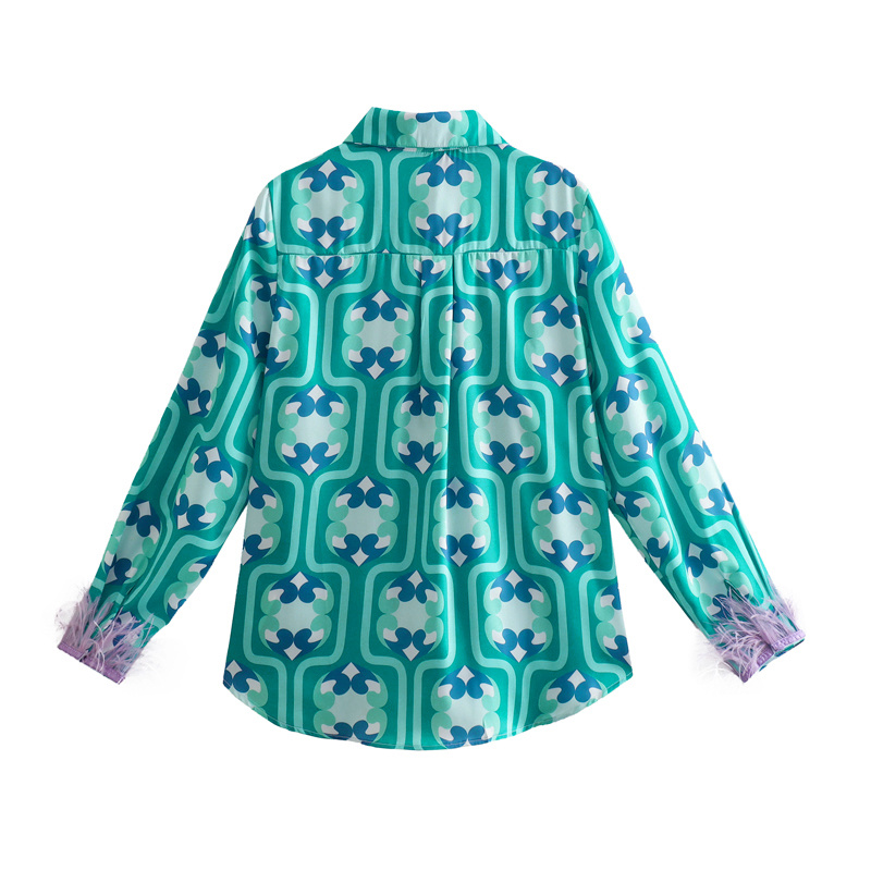 Chemise imprimée à la mode pour femmes, hauts de Style européen et américain, nouveaux pantalons amples à jambes larges, costumes décontractés de Style de rue