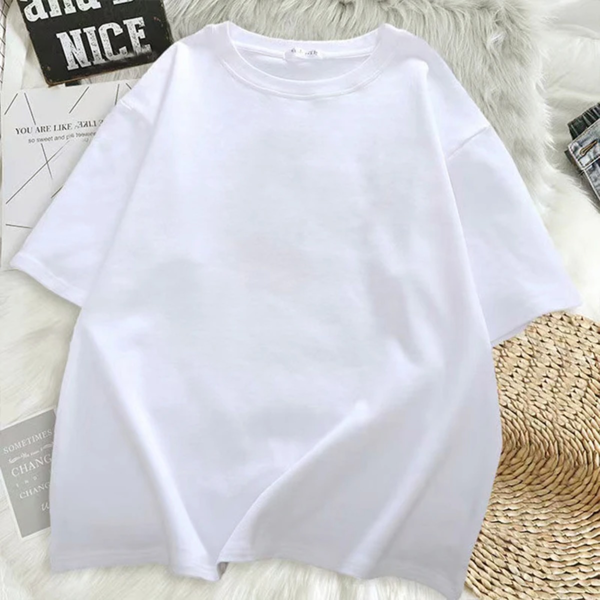 T-shirt pour femme, vêtements de rue décontractés, imprimé lettres, style rétro Brooklyn New York, t-shirt d'été à col rond, vêtements féminins