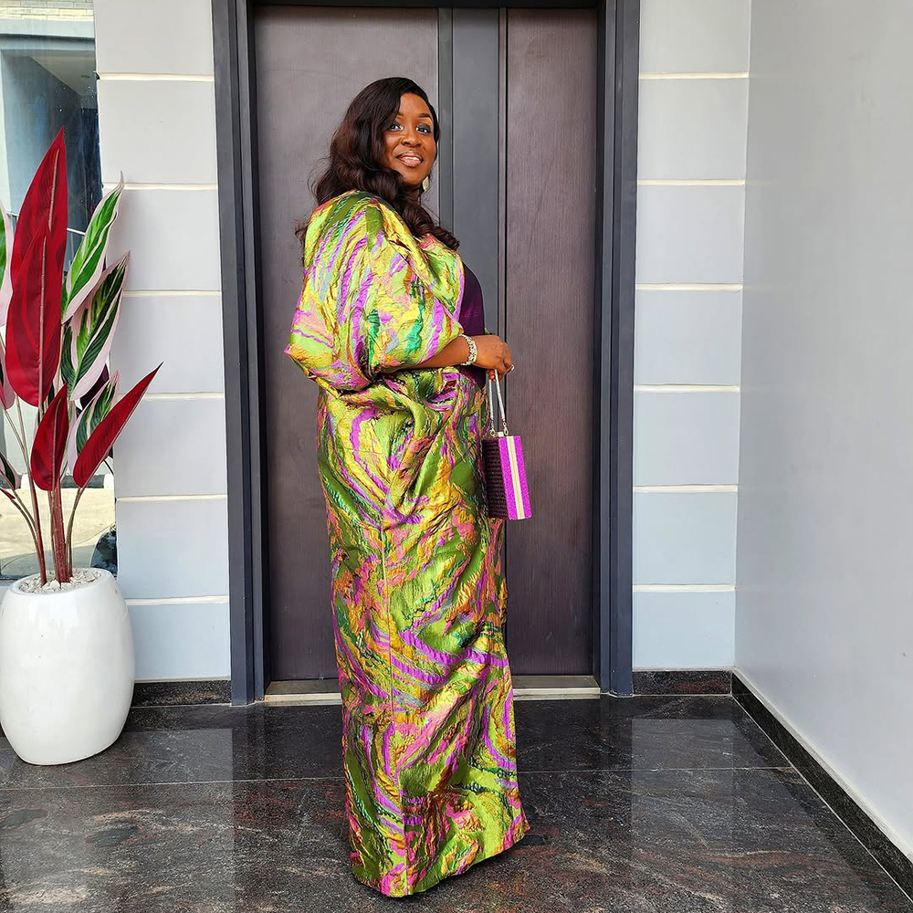 Nouvelle Collection : Robes Africaines pour Femme, Robes de Soirée en Tissu Jacquard à la Mode, Robes Élégantes et Luxueuses pour Femme, Kaftan pour Femme