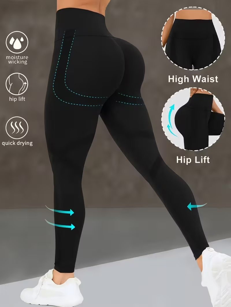 Leggings de sport pour femmes, taille haute, effet push-up, extensibles, idéaux pour la course à pied, la gym, l'entraînement, leggings athlétiques de qualité supérieure