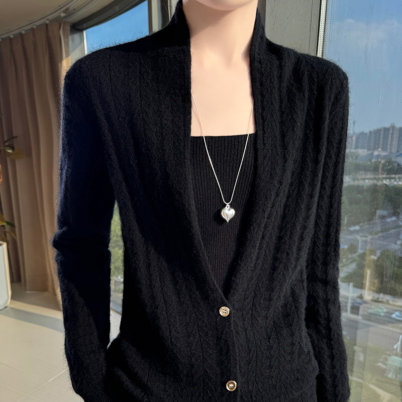 Col écharpe femmes Cardigan hauts automne hiver nouveau Chic 100% laine mérinos pull gracieux femme laine pull élégant doux Blouse