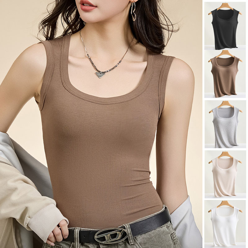 Camisole sans manches avec bonnet pour femmes, vêtements d'extérieur respirants à épaules larges, gilet d'intérieur avec soutien-gorge intégré, 40-75kg, S-XL