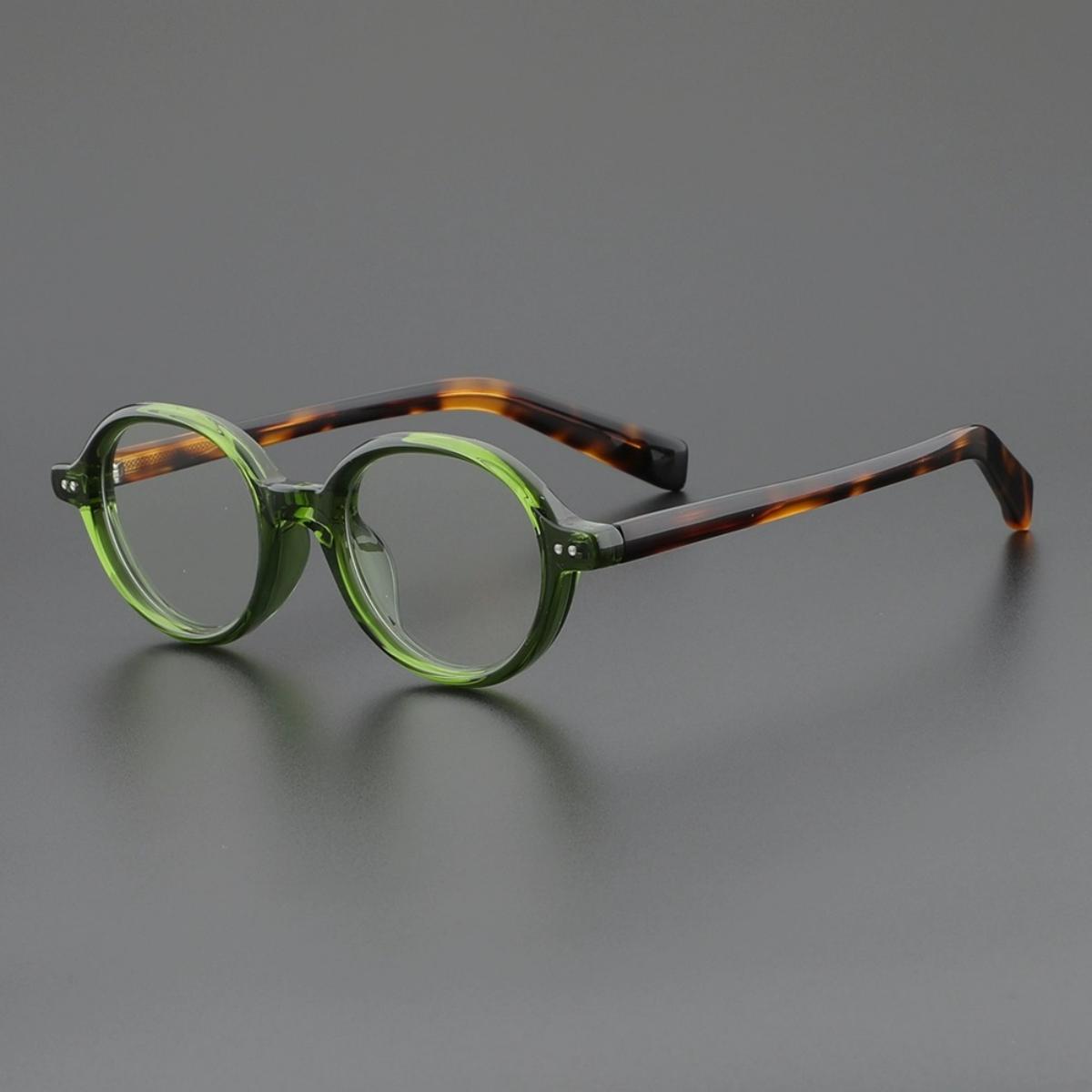 Lunettes ovales pour femmes rétro acétate Vintage lunettes cadre optique rond hommes femme marron vert clair lentille unisexe