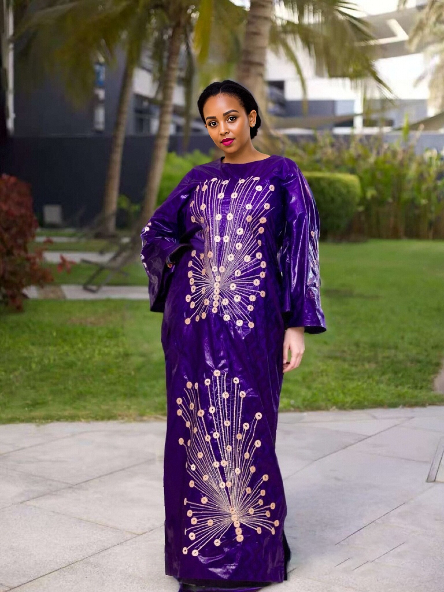 Robes africaines pour femmes, luxe, tissu boubou, broderie riche et élégante