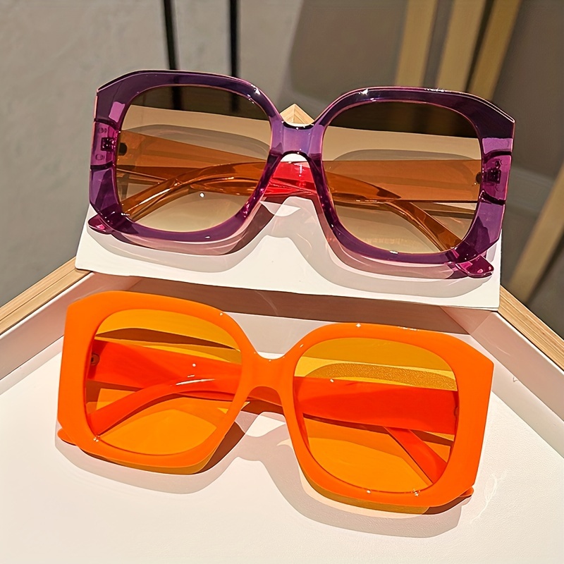 Nouvelles lunettes de soleil Festive Beach Party Club : montures surdimensionnées et carrées dans des couleurs vives – Parfaites pour le plaisir d'été! Voyages en plein air