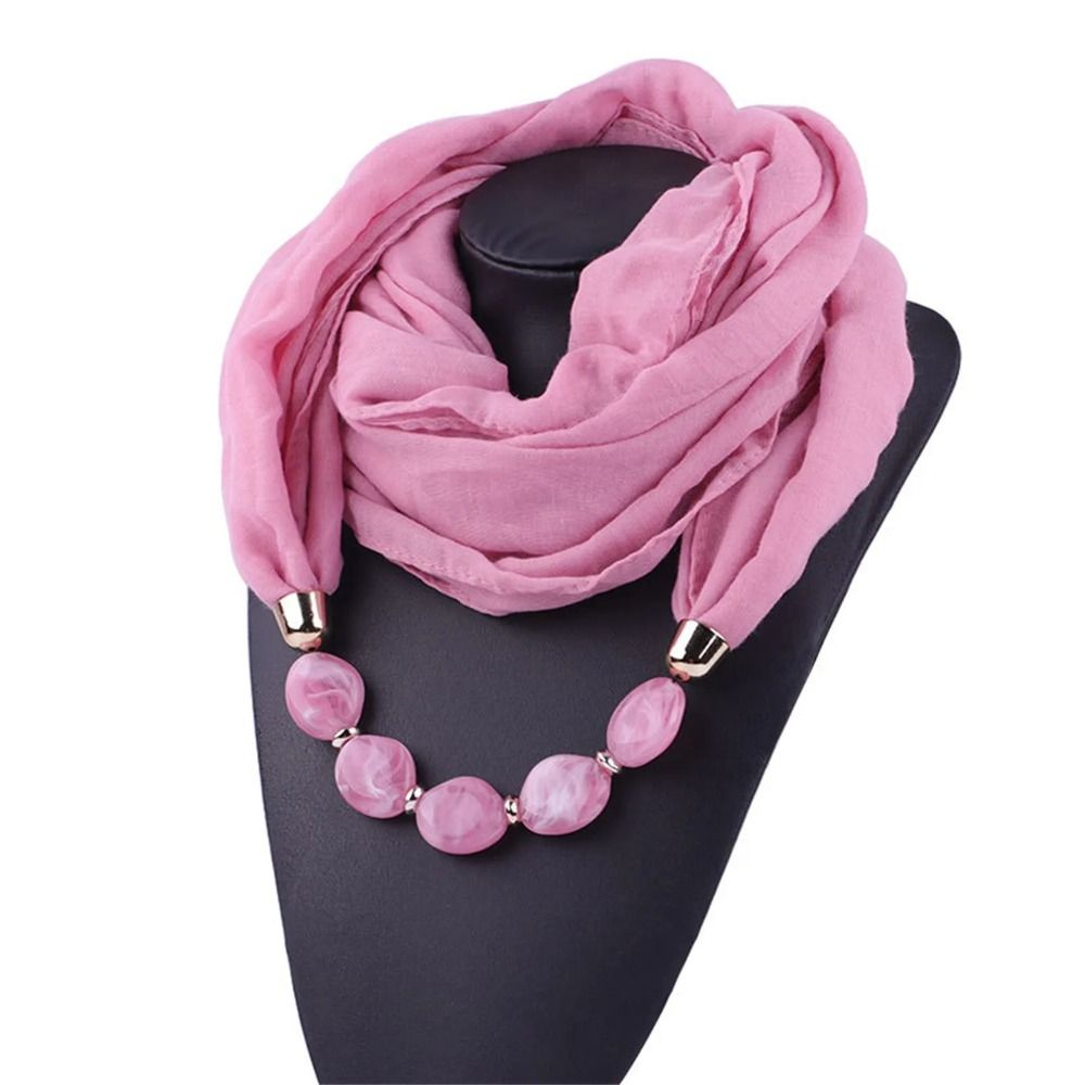1 pièces nouveau ethnique femmes écharpe résine pendentif perlé écharpe coton lin foulards Costume perle décoration accessoires