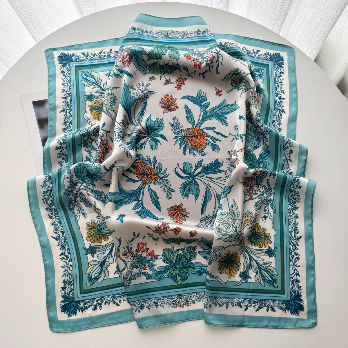 Nouveau Foulard Imprimé en Soie Imitation pour Femme, Carré, Bandana, Bandeau, Écharpe de Cou, Bandeaux pour Cheveux 2026