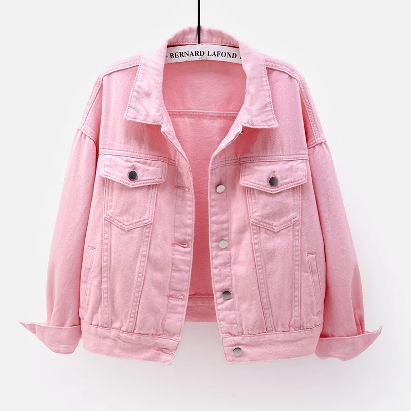 Veste en Jean classique femmes Jean 2023 Jean Boyfriend vestes pour femmes surdimensionné manteau ample Veste Femme violet blanc jaune Mujer