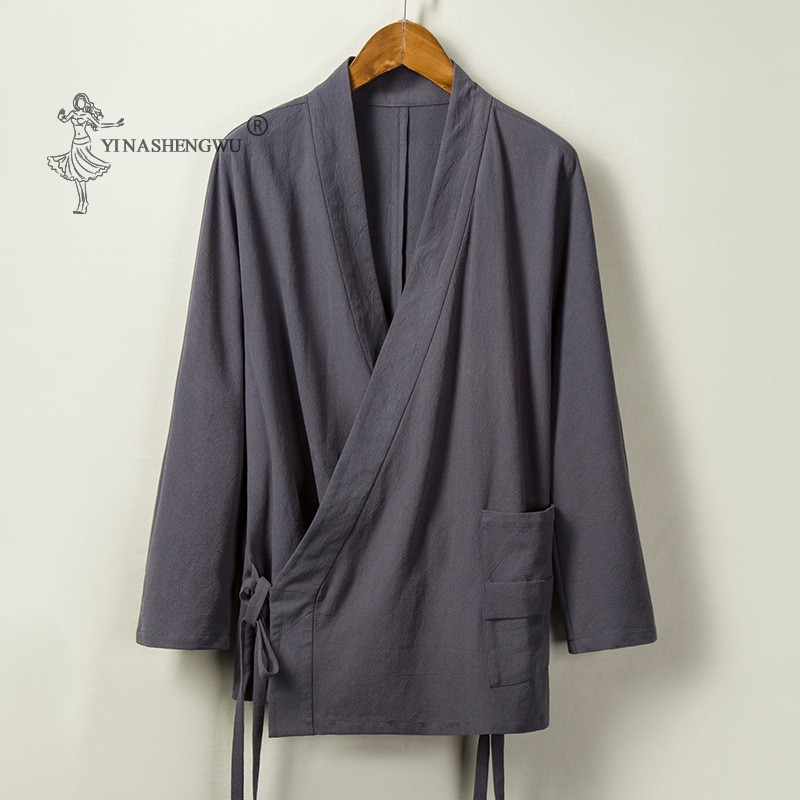 Kimono Japonais Imprimé, Costume Traditionnel, Grue de Samouraï, Style Harajuku, Cardigan Haori, Manteau Asiatique Chinois, pour Homme et Femme