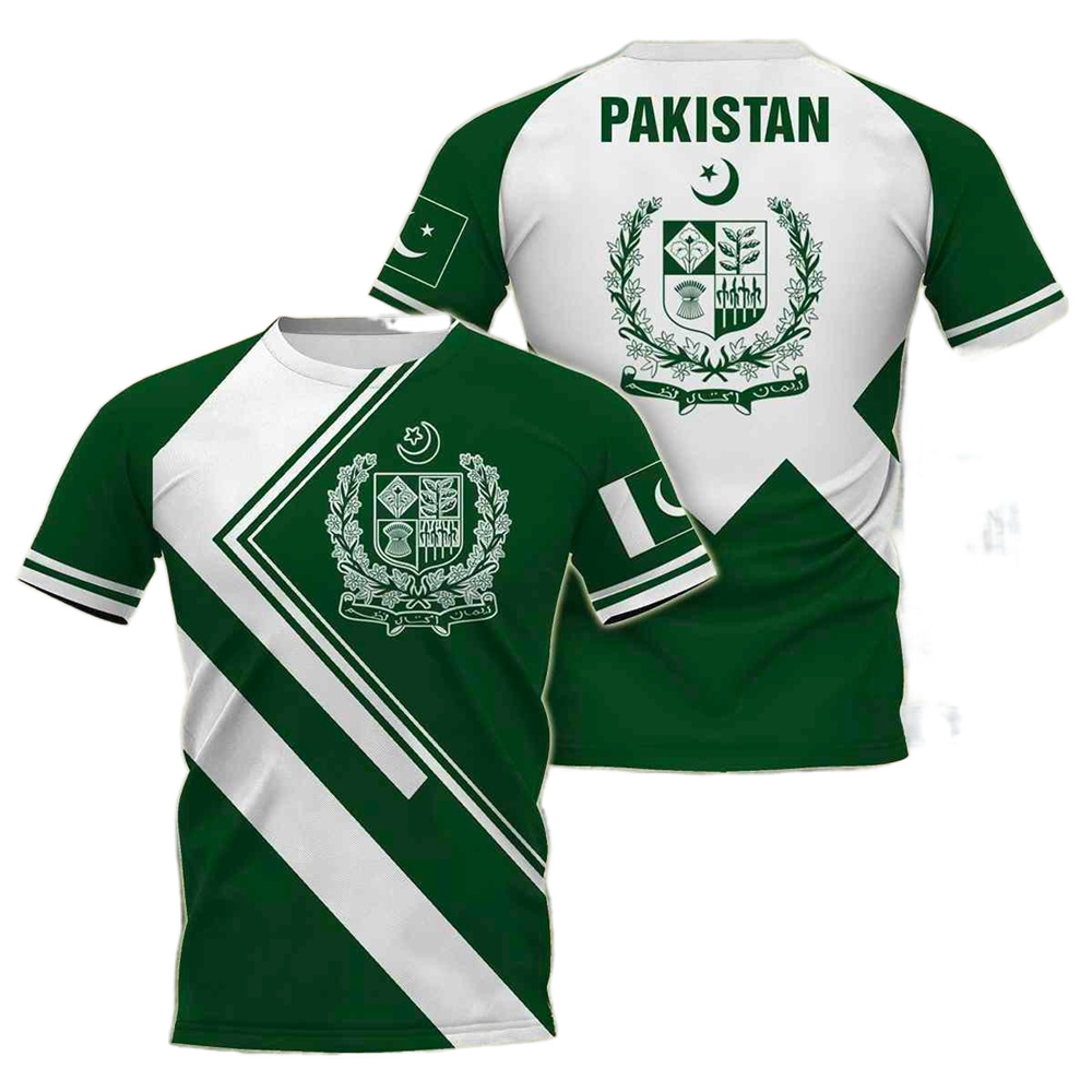 T-shirt unisexe à manches courtes avec emblème pakistanais pour hommes et femmes, t-shirt fosotique, mode Streetwear, fier du Pakistan, sensation