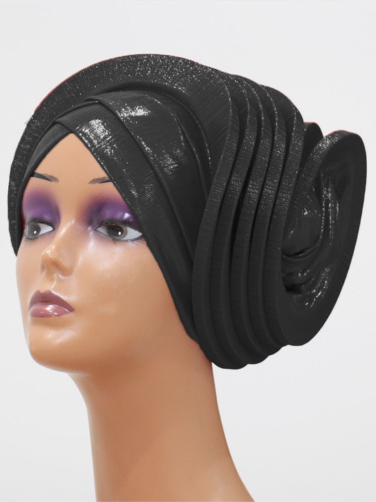 Mode femmes élastique à volants africain Turban casquette dame bandeau Nigeria mariage Auto Gele chapeaux fête couvre-chef chapeau