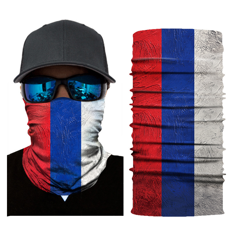 Foulard magique drapeau National pour hommes, cagoule de cyclisme sans couture, foulard de tête, bandeau de sport de plein air, chauffe-cou, Bandanas en maille pour le visage
